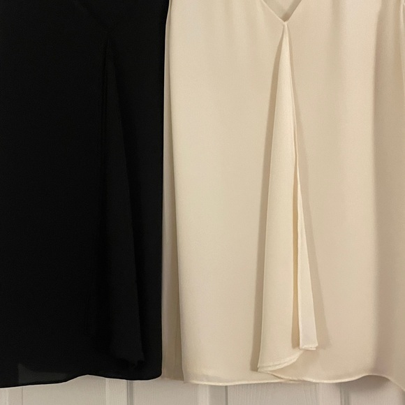 2 Chico’s Vneck sz=8-10 lightweight, washable, silky, sleeveless dress tanks.EUC - Picture 2 of 10